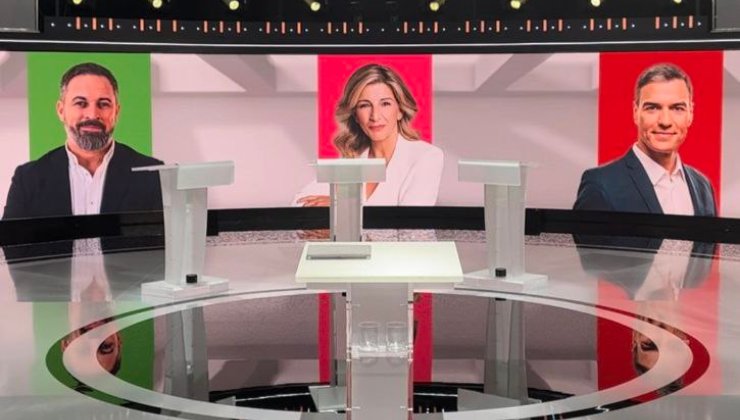 Debate final plató televisión española